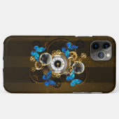 Steampunk Gears en Blue Butterflies Case-Mate iPhone Case (Achterkant (horizontaal))