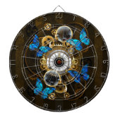 Steampunk Gears en Blue Butterflies Dartbord (Voorkant)