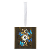 Steampunk Gears en Blue Butterflies Decoratie (Rechts)