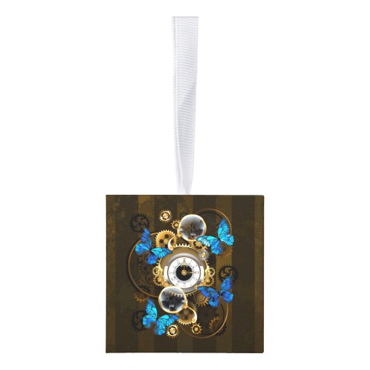 Steampunk Gears en Blue Butterflies Decoratie (Rechts)