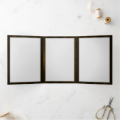 Steampunk Gears en Blue Butterflies Drieluik Uitnodiging (Binnen)