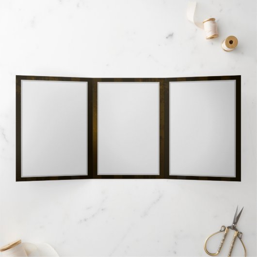 Steampunk Gears en Blue Butterflies Drieluik Uitnodiging (Binnen)