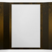 Steampunk Gears en Blue Butterflies Drieluik Uitnodiging (Binnenkant midden)