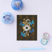 Steampunk Gears en Blue Butterflies Flyer (Enkel)