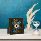 Steampunk Gears en Blue Butterflies Fotoplaat (Insitu)