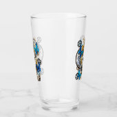Steampunk Gears en Blue Butterflies Glas (Rechts)
