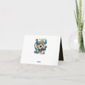 Steampunk Gears en Blue Butterflies Kaart (Achterkant)