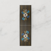 Steampunk Gears en Blue Butterflies Klantenkaartje (Buitenkant ongevouwen)