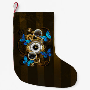 Steampunk Gears en Blue Butterflies Kleine Kerstsok