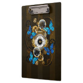 Steampunk Gears en Blue Butterflies Klembord (Links)