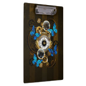 Steampunk Gears en Blue Butterflies Klembord (Rechts)