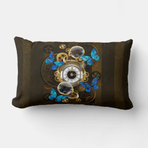Steampunk Gears en Blue Butterflies Kussen