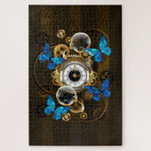 Steampunk Gears en Blue Butterflies Legpuzzel (Verticaal)