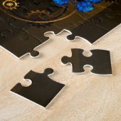 Steampunk Gears en Blue Butterflies Legpuzzel (Zijkant)