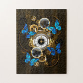 Steampunk Gears en Blue Butterflies Legpuzzel (Verticaal)