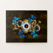 Steampunk Gears en Blue Butterflies Legpuzzel (Horizontaal)
