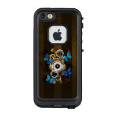 Steampunk Gears en Blue Butterflies LifeProof iPhone Hoesje (Achterkant)