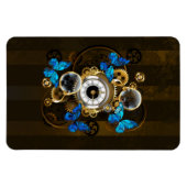 Steampunk Gears en Blue Butterflies Magneet (Horizontaal)