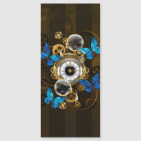 Steampunk Gears en Blue Butterflies