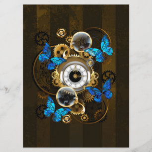 Steampunk Gears en Blue Butterflies Menu