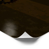 Steampunk Gears en Blue Butterflies Perfect Poster (Hoek)