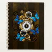 Steampunk Gears en Blue Butterflies Planner (Voorkant)