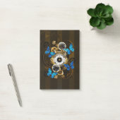 Steampunk Gears en Blue Butterflies Post-it® Notes (Kantoor)