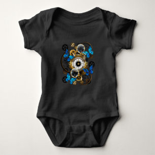 Steampunk Gears en Blue Butterflies Romper
