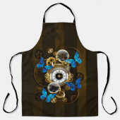 Steampunk Gears en Blue Butterflies Schort (Voorkant)