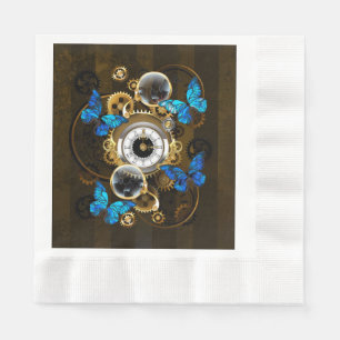 Steampunk Gears en Blue Butterflies Servet