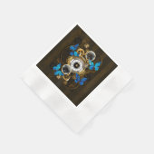 Steampunk Gears en Blue Butterflies Servet (Hoek)