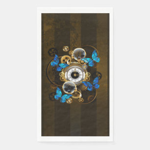 Steampunk Gears en Blue Butterflies Servet