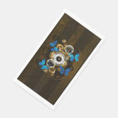 Steampunk Gears en Blue Butterflies Servet (Hoek)