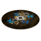 Steampunk Gears en Blue Butterflies Snijplank (Hoek)