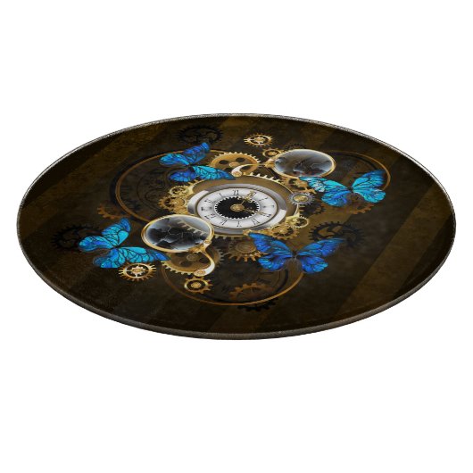 Steampunk Gears en Blue Butterflies Snijplank (Hoek)
