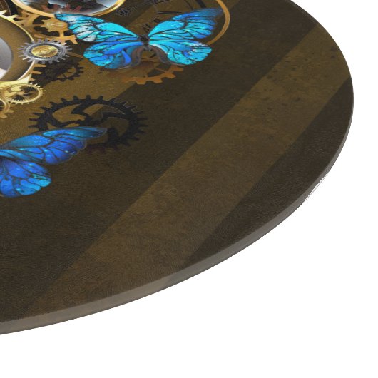 Steampunk Gears en Blue Butterflies Snijplank (Hoek)