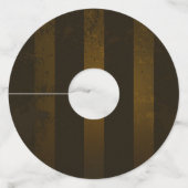 Steampunk Gears en Blue Butterflies Wijnglaslabel (Achterkant)