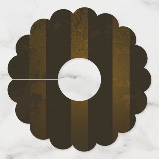 Steampunk Gears en Blue Butterflies Wijnglaslabel (Achterkant)