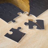 Steampunk Gears en Paarse en witte bloemen Legpuzzel (Zijkant)