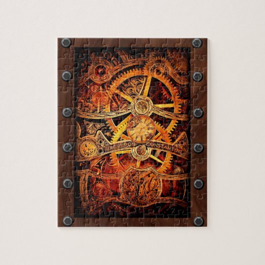 SteamPunk Gears en Rivets Legpuzzel (Verticaal)