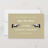 Steampunk  Gears Foto slaat de datum op Save The Date (Voorkant)