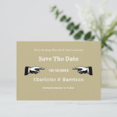 Steampunk  Gears Foto slaat de datum op Save The Date (Staand voorkant)