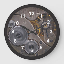 Steampunk Gears fun fAb cool Large Clock Grote Klok