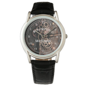 Steampunk Gears  Gepersonaliseerd Horloge