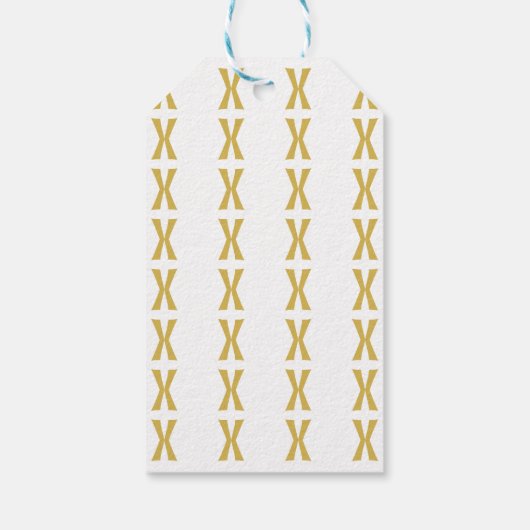 Steampunk Gears Gold Kerstboom Cadeaulabel (Achterkant)