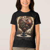 Steampunk Gears Heart Tri-Blend Shirt (Voorkant)