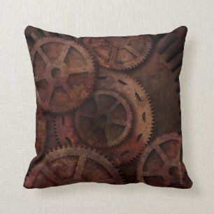 Steampunk Gears Industrial Mode Kussen