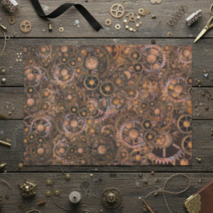 Steampunk Gears Industrial Vintage Rusted Tissuepapier