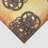 Steampunk Gears Industrial Vintage Rusted Tissuepapier (Detail)