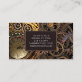 Steampunk Gears Industriële Bouwmechaniek Visitekaartje (Achterkant)